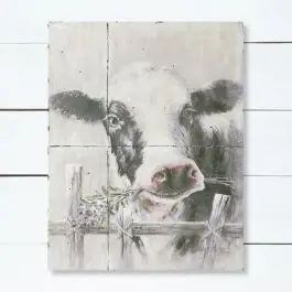 Viral Farmhouse Cow Painting Wall Decor
