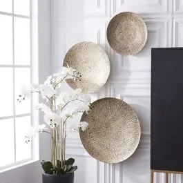 Round Rustic Metal Wall Decor Collection Set of 3 Shop Now