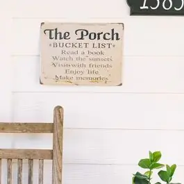 Buy Today Porch Bucket List Metal Wall Sign