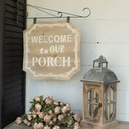 Welcome To Our Porch Hanging Bracket Sign Direct From Factory