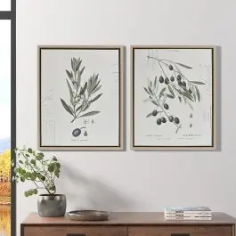 Neutral Frame Kalamata Branch Canvas Set of 2 Fan Favorite