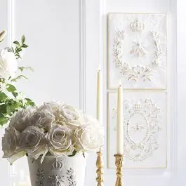 Secure Checkout Embossed Bee Metal Wall Art Set of 2