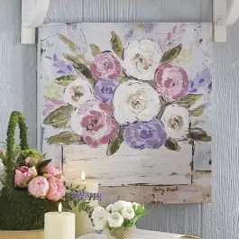 Spring Flowers Wood Wall Art Latest
