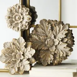 Gold Accented Floral Wall Medallion Set of 3 Latest