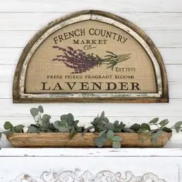 Lavender Framed Burlap Wall Art Warranty Included