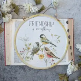 Best Choice Round Metal Friendship Sign With Birds