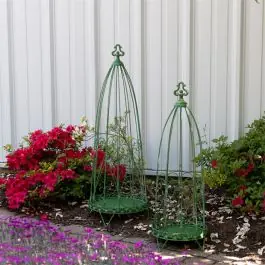 Flash Sale Tabletop Green Trellis Plant Stand Set of 2