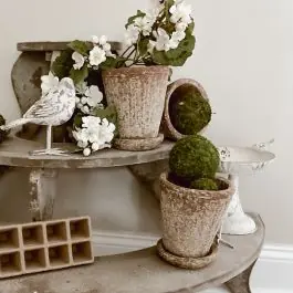 Last Chance 2 Piece Distressed Terra Cotta Planter With Saucer Set of 2