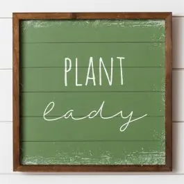 Buy Direct Framed Plant Lady Wooden Sign