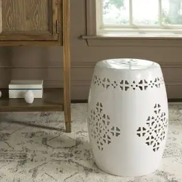 Place Order Quatrefoil Ceramic Garden Stool
