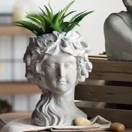 Elegant Lady Cement Planter Flash Sale