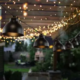 Worldwide Shipping Cloche Shade LED Outdoor String Lights
