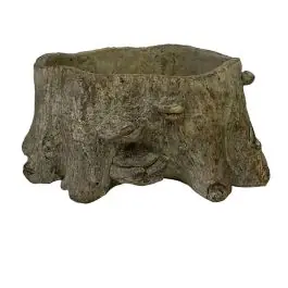 Viral Faux Bois Tree Stump Planter 4.5 Inch