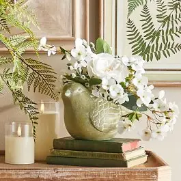 Don’t Miss Out Sage Green Decorative Bird Planter