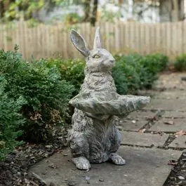 Standing Bunny Bird Bath One Day Deal