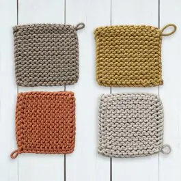 Crocheted Potholders Set of 4 Crafted