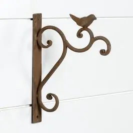 Place Order Scroll Plant Hook With Bird Topper Set of 2