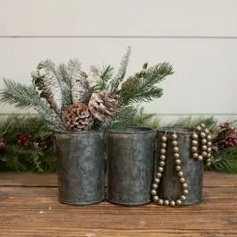Mega Sale Triple Galvanized Bucket Planter