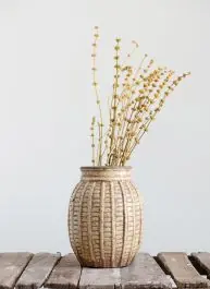 Editor’s Pick Gold Finished Embossed Terracotta Planter