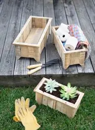 Weekend Sale Recycled Wood Planter Box Set of 3