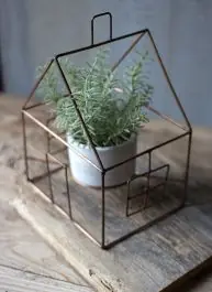 Trusted Brand Copper House Planter With Clay Pot