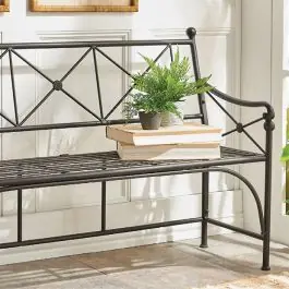 Big Sale Criss Cross Square Metal Garden Bench