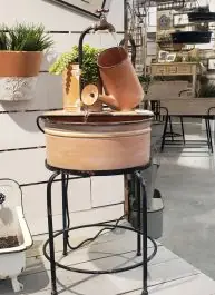Don’t Miss Out Sprinkling Can Water Feature on Metal Stand