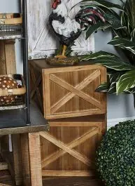 Must Have Rustic Wood Box Planter Set of 3