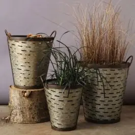 Olive Buckets With Handles Set of 3 Place Order
