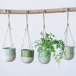 Two Tone Hanging Pretty Planters Set of 4 While Supplies Last