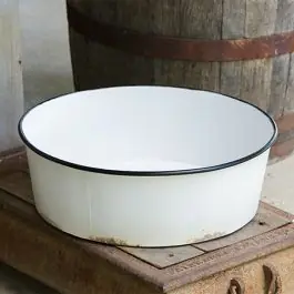 Decorative Tin Basin Planter 19 Inch Cheap