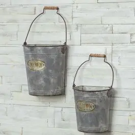 Affordable Garden Bucket Wall Planter Set of 2
