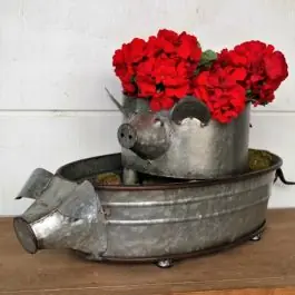 Metal Pig Planters Set of 2 Limited Edition
