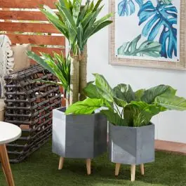 Modern Planter Pot With Tripod Legs Set of 2 Cheap