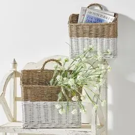 Top Rated Two Tone Wall Basket Planter Set of 2