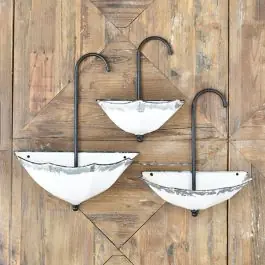 Reduced Price Umbrella Wall Planters Set of 3