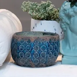 Embossed Circles Terra Cotta Planter Free Returns