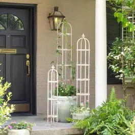 Deal Rustic Chic Garden Obelisk Set of 3