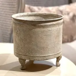 Brand New Footed Round Decorative Container