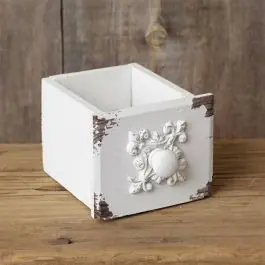 Time-Limited Distressed Wood Drawer Planter Box 5 Inch Set of 2