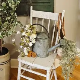 Aged Metal Watering Can Hassle-Free Returns