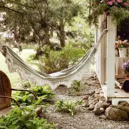 Striped Hammock With Crocheted Tassels Cheap