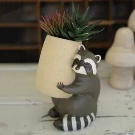 Top Rated Ceramic Raccoon Tabletop Planter