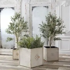 Sale Antiqued Metal Box Planters Set of 3