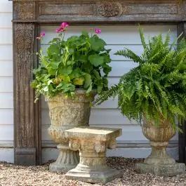 Next Day Delivery Aged Ornate Garden Urn 23 Inch