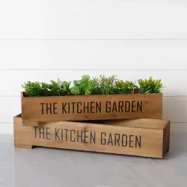Super Sale The Kitchen Garden Wooden Herb Box Planter Set of 2