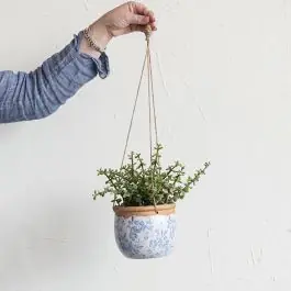 Rope Hanging Floral Terracotta Planter No Minimum Order