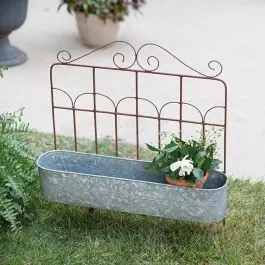 Big Sale Galvanized Garden Fence Stake Planter