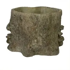 Limited Time Faux Bois Tree Stump Planter 7 Inch