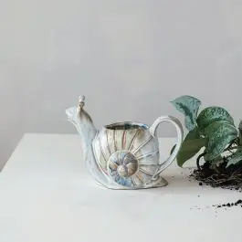Last Chance Stoneware Snail Watering Can